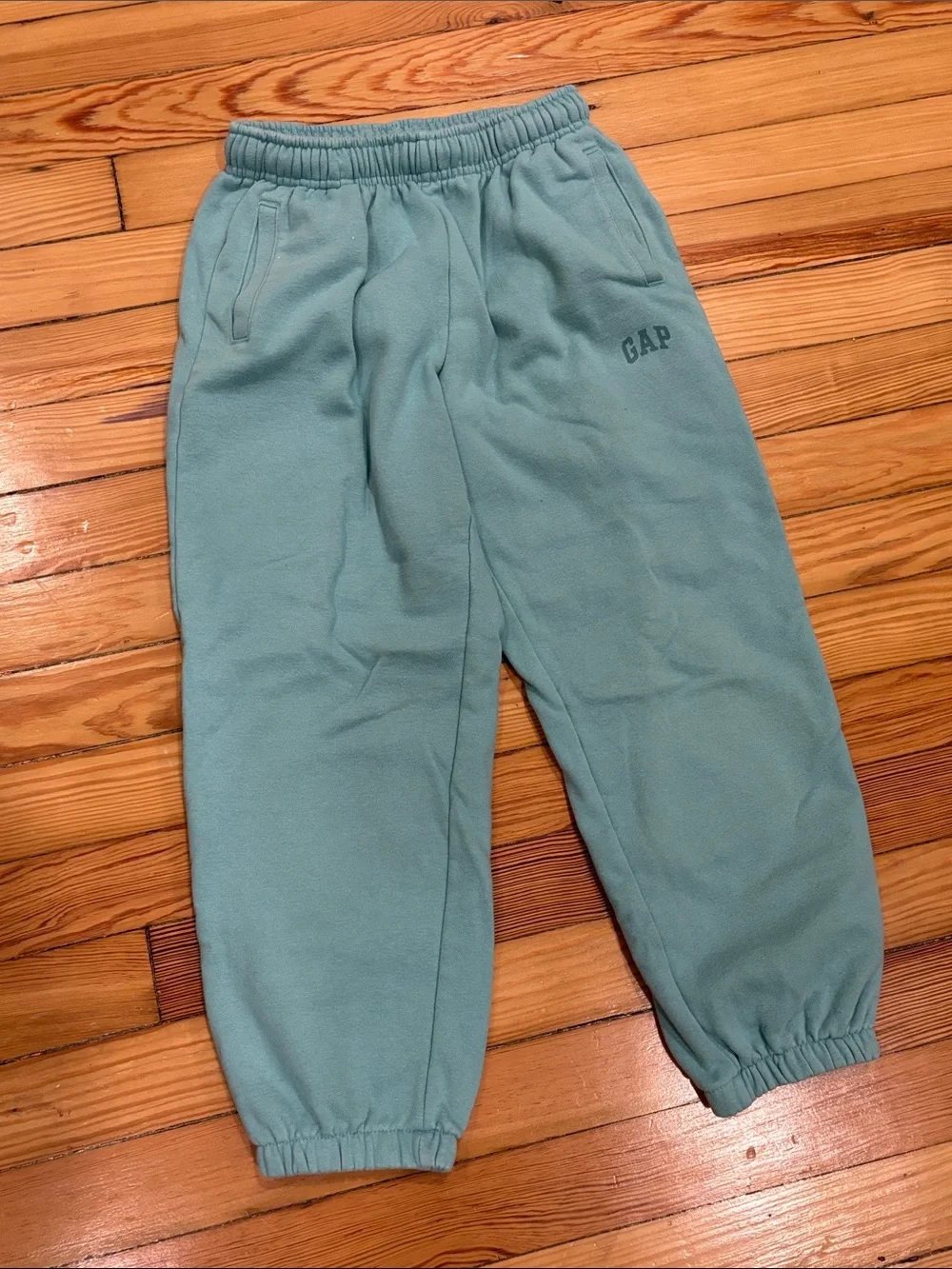 GAP Kids Light Mint Green Fleece Joggers